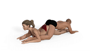 Lying Groundhog 180 Sex Position